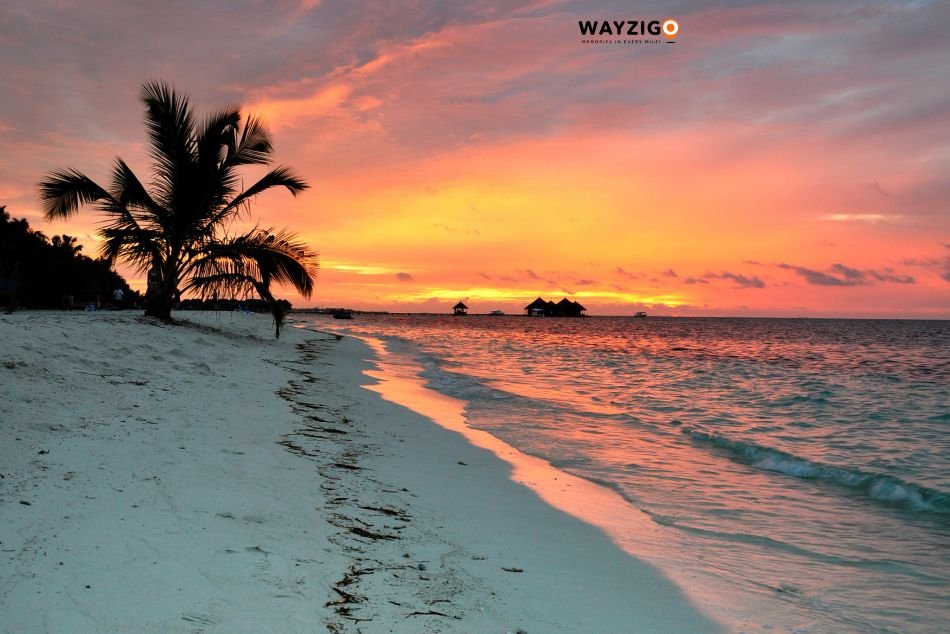 Maldives romantic beach