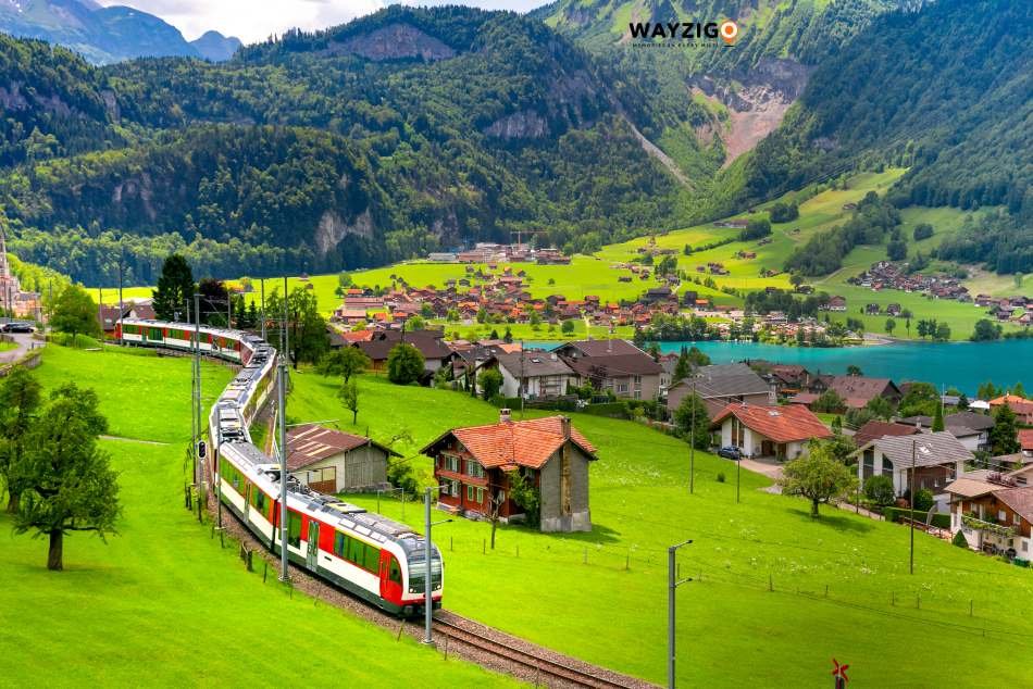 Swiss scenic train